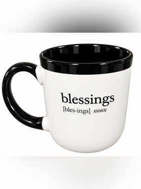 Blessings Mug in White & Black